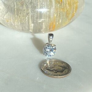 Sterling Silver CZ Pendant (no chain)